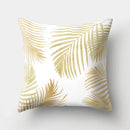 Golden Leaf Tropical Pillow Cover for Home Decor by Ljojo