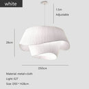 LED Pendant Light Modern Cream Fabric Chandelier for Living Room - Ljojo