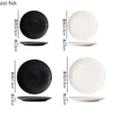 Ljojo Matte Striped Ceramic Plate Set for Molecular Cuisine Tableware