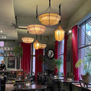 American Retro Wabi Sabi Fabric Pendant Lights by Ljojo | Elegant Dining Room Lighting Fixture