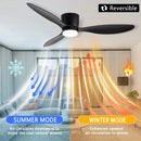 Ljojo Minimalist Ceiling Fan LED Light Motor High Air Volume Remote Control.