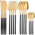 Ljojo 16-Piece Stainless Steel Christmas Dinnerware Set Luxury Cutlery & Tableware