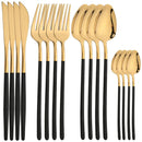Ljojo 16-Piece Stainless Steel Christmas Dinnerware Set Luxury Cutlery & Tableware