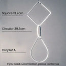 Ljojo Minimalist Line Chandeliers: Elegant LED Pendant Lighting with Magnetic Suction Connection