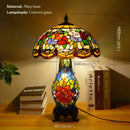 Ljojo Luxe Stained Glass Table Lamp for Living Room and Bedroom