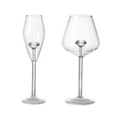 Ljojo 3D Diamond Rose Red Flower Champagne Flute 220ml Glass Cup