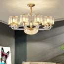 Ljojo Luxury Crystal Glass Pendant Lamp for Living Room, Dining Room, and Bedroom