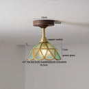 Ljojo LED Glass Ceiling Lamp Modern Yellow Lighting for Home Restaurant Hallway