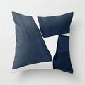 Geometric Blue Ink Flower Pillowcase for Stylish Home Decor by Ljojo