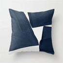 Geometric Blue Ink Flower Pillowcase for Stylish Home Decor by Ljojo