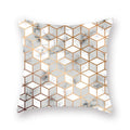 Ljojo Luxury Gold Black Geometric Marble Stripe Pillowcase