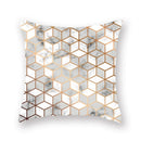 Ljojo Luxury Gold Black Geometric Marble Stripe Pillowcase