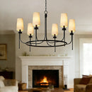 Retro Chandeliers Linen Cloth E14 Pendant Lights for Living Room & Dining Room by Ljojo