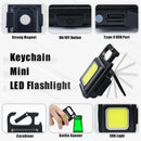 Ljojo Mini COB Keychain Flashlight: 4 Lighting Modes, Magnet, Portable for Camping & Home