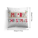 Ljojo Merry Christmas Santa Square Cushion Cover for Sofa and Home