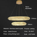 Crystal Living Room Pendant Light Luxury Circular Artistic Chandelier Ljojo