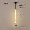 Ljojo Marble Dining Table Pendant Light - Designer Long Strip Lighting Fixture