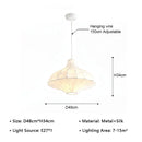 Japanese Wabi Sabi Silk E27 White LED Pendant Light for Living Room by Ljojo