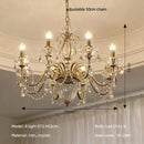 American Luxury Style Candle Chandelier with K9 Crystals - Elegant Pendant Lights by Ljojo