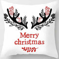 Christmas Elk Print Pillowcase 45x45cm for Sofa, Car, Bedroom, Living Room by Ljojo