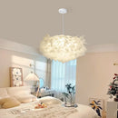 Nordic Cream Acrylic LED Pendant Lights Chandeliers for Master Bedroom by Ljojo