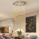 Ljojo Luxury Butterfly Crystal LED Ceiling Chandelier for Elegant Living Room Design