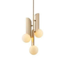 Gold Pendant Lamp Glass Ball LED Lighting - Minimalist Scandinavian Design by Ljojo