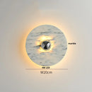 Ljojo Marble LED Wall Sconce Round Indoor Lamp for Home Decor