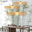 Modern Bamboo Rattan LED Pendant Light Chandelier for Living Room | Ljojo