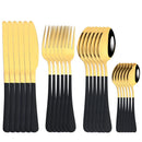 Black Stainless Steel Cutlery Set for Family Parties by Ljojo