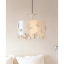 French Restaurant Pendant Lamp Modern Cream Iron Chandelier Bedroom Dining Table White Butterfly - Ljojo