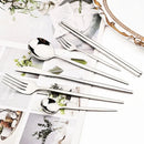 Ljojo 24-Piece Silver Stainless Steel Kitchen Tableware Set