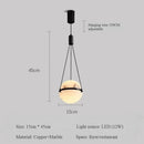 Nordic Luxury Marble Ball Pendant Lights | Minimalist LED Chandelier by Ljojo