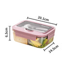 Ljojo Lunch Box Set: Leakproof, Microwave Safe, Divided, for Office Workers, Picnic, Camping