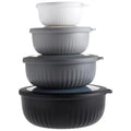 Ljojo Mixing Bowl Set with Lids, Food-Grade Salad Containers, Snack Bowls, Fresh-Keeping Bento Box