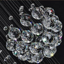 Ljojo Luxury Crystal Ball LED Chandelier Modern Pendant Ceiling Light for Living Room