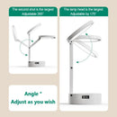 Foldable USB Rechargeable LED Desk Lamp with Clock | Energy Saving Reading Light by Ljojo