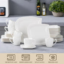 Ljojo 30/60-Piece White Porcelain Dinner Set Tableware for 6/12