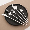Ljojo 32Pcs Stainless Steel Cutlery Set Silverware Flatware Dinnerware Kit