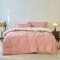 Ljojo 100% Cotton Yarn-Dyed 4-Piece Duvet Set - Ultra-Soft Bedding