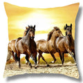 Fine Horse Print Cushion Cover for Home Decor by Ljojo