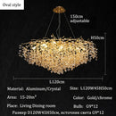 Modern Luxury Gold Chrome K9 Crystal Chandeliers for Home Villa Living Room Bedroom Lighting by Ljojo