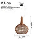 Wabi-Sabi Cap Rattan LED Pendant Lights - Japanese Tea Room Chandelier by Ljojo
