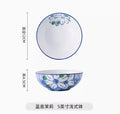 Ljojo 5 Inch Ceramic Bowl Set for Vegetables, Soup, Eggs, Air Fryer, Salad, Noodles