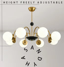 LED Scandinavian Chandelier Pendant Lamp Warm Glass Stylish Lighting for Living Room by Ljojo
