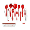 Ljojo 10-Piece Silicone Cookware Set for Kitchen Cooking & Baking