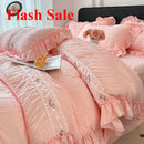 Korean Princess Style Lace Ruffles Wedding Bedding Set by Ljojo