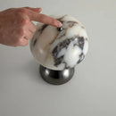 Ljojo Marble Black Metal LED Night Light Touch Switch Bedroom Decor Lamp
