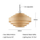 Wabi-Sabi Silk LED Pendant Light Chandelier for B&B Island Loft Decor by Ljojo
