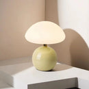 LED Mushroom Small Table Lamp Cream Ceramic Bedroom Atmosphere Light Ljojo